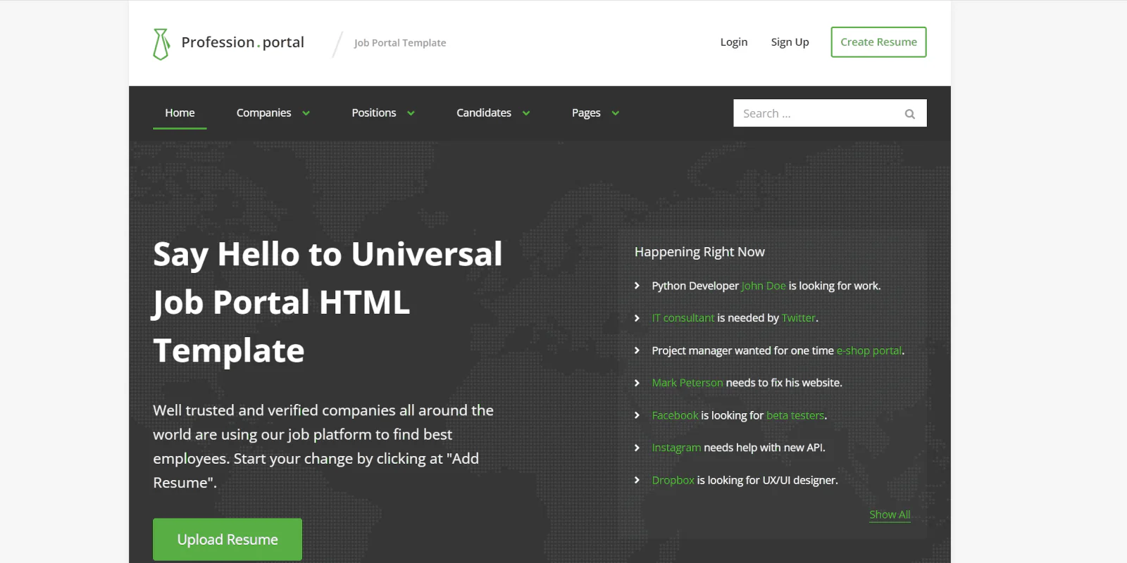 Profession - Job Template